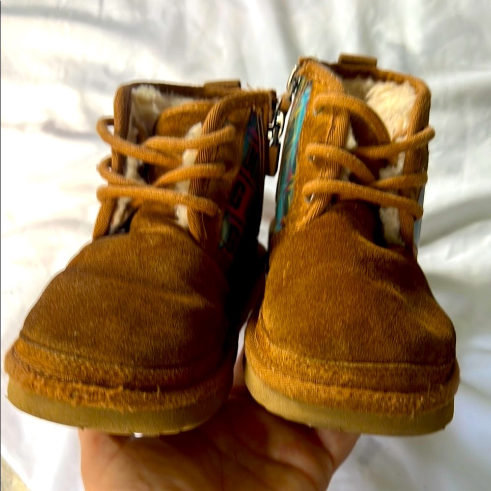 UGG Brown Suede Boots with Southwestern Pattern - Picture 7 of 7
